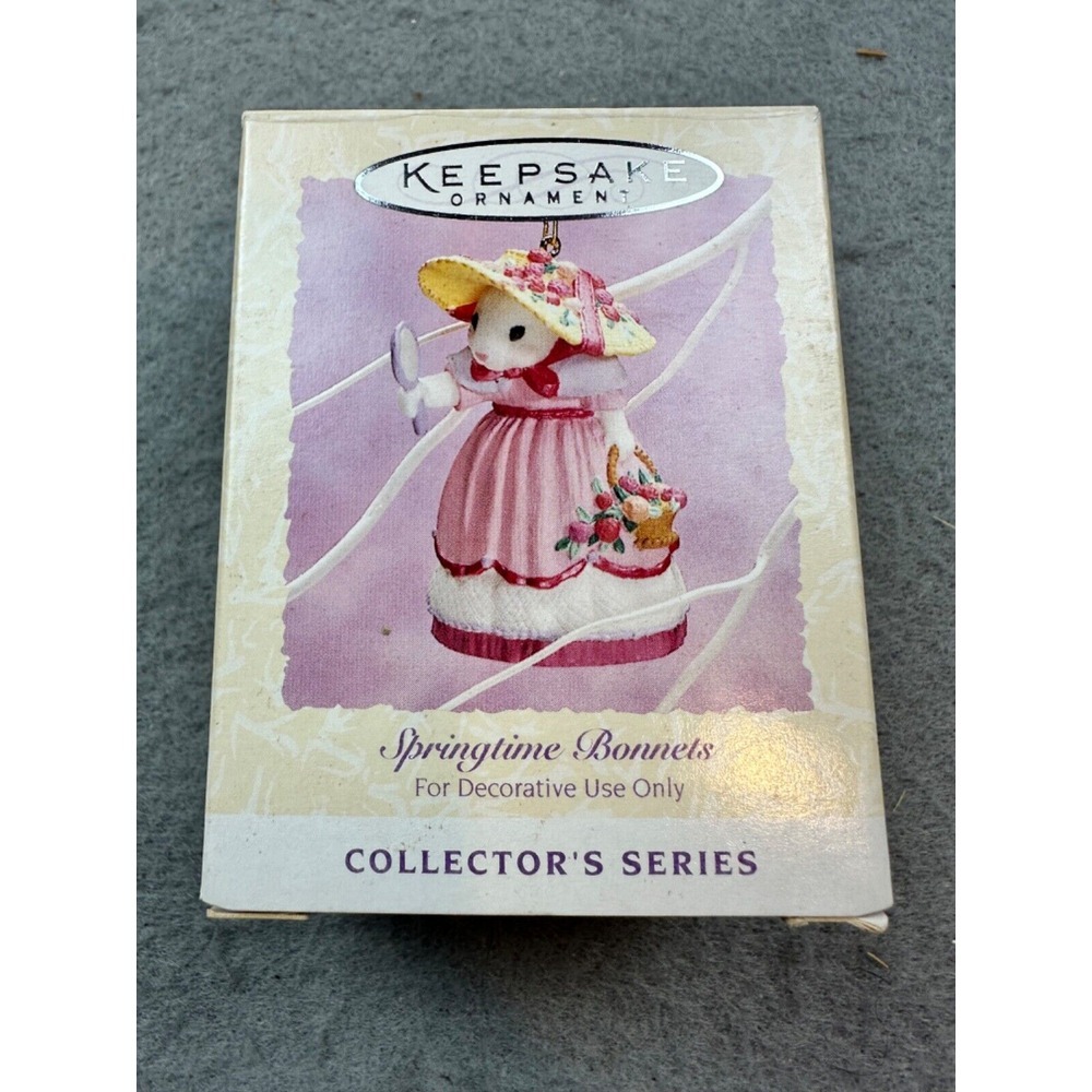 NIB VTG 1994 SPRINGTIME BONNETS Collector's Series Hallmark Keepsake Ornament